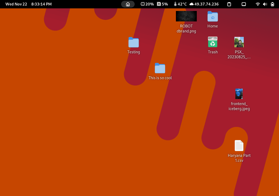 Screenshot of Desktop Icons NG in action