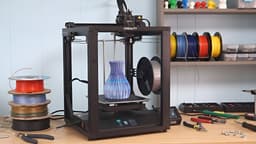 Ender 5 Pro with filaments on the back