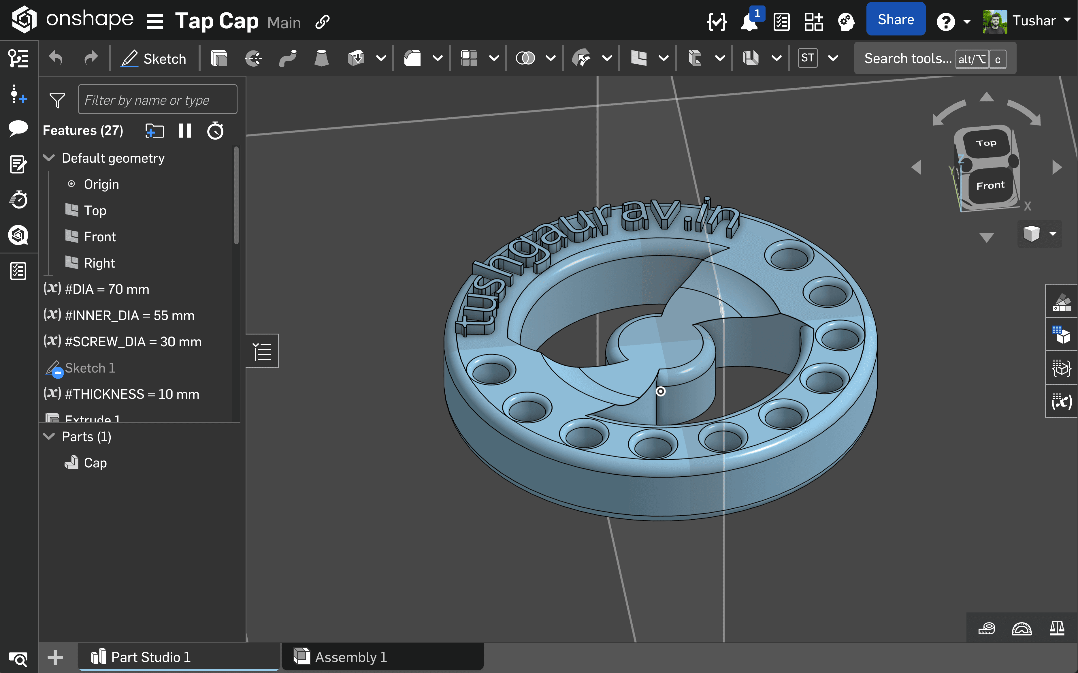 OnShape's editor