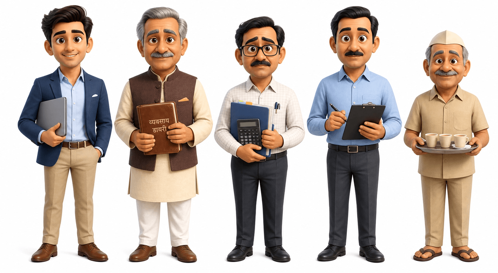 characters with white background